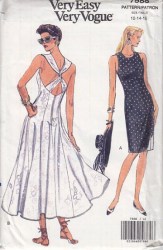 7988 EZ VOGUE BACK STRAP SLIM - FLARE DRESS LENGTHS PATTERN 12-16